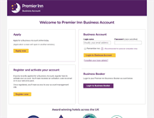 Tablet Screenshot of businessaccount.premierinn.com